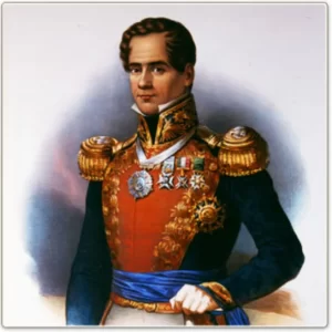 Antonio López de Santa Anna, líder militar y político que sirvió como presidente once veces a lo largo de su notable carrera, fue la figura central de la vida pública mexicana durante el segundo cuarto del siglo XIX.