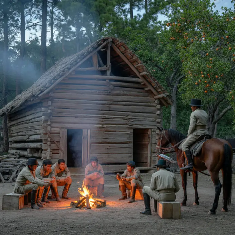 Nuestro camino fue muy fatigoso para los caballos, subiendo y bajando rocas escarpadas, entre bosques de robles y pinos, por los que avanzamos lentamente; de ​​modo que ya estaba oscuro cuando descendimos por un sendero escarpado que conducía a una pequeña aldea indígena, o, mejor dicho, un campamento, llamado Curú.