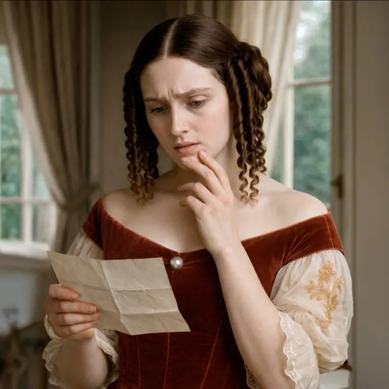 CORA: (Arrepentida.) Vino el recadero con una carta para la señora. FANNY: (De mal humor.) ¡Pásamela!  Es Crescencia, volvió a desaparecer Santiago…