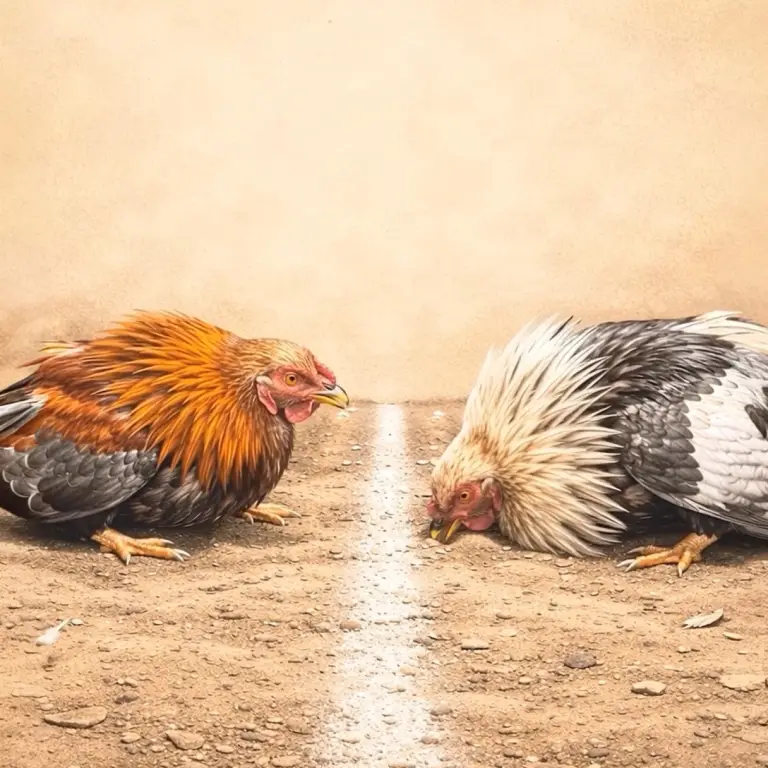 Apoyar el pico en el piso (o "fondear") en peleas de gallos se interpreta generalmente como un signo de sumisión, cansancio extremo, o un intento del ave por buscar estabilidad o alivio tras una herida, indicando que el gallo está perdiendo la pelea.